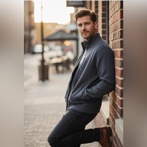 Lululemon Sojourn Jacket Melanite Gray Warpstreme Full Zip Athleisure Techcore